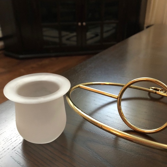 Partylite gold metal hanging candle - Picture 3 of 7